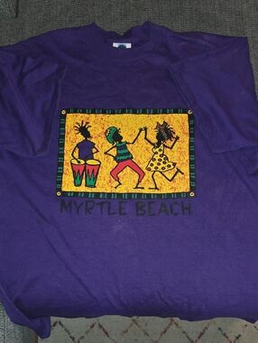 Mens Myrtle Beach Purple XXL Graphic Tee